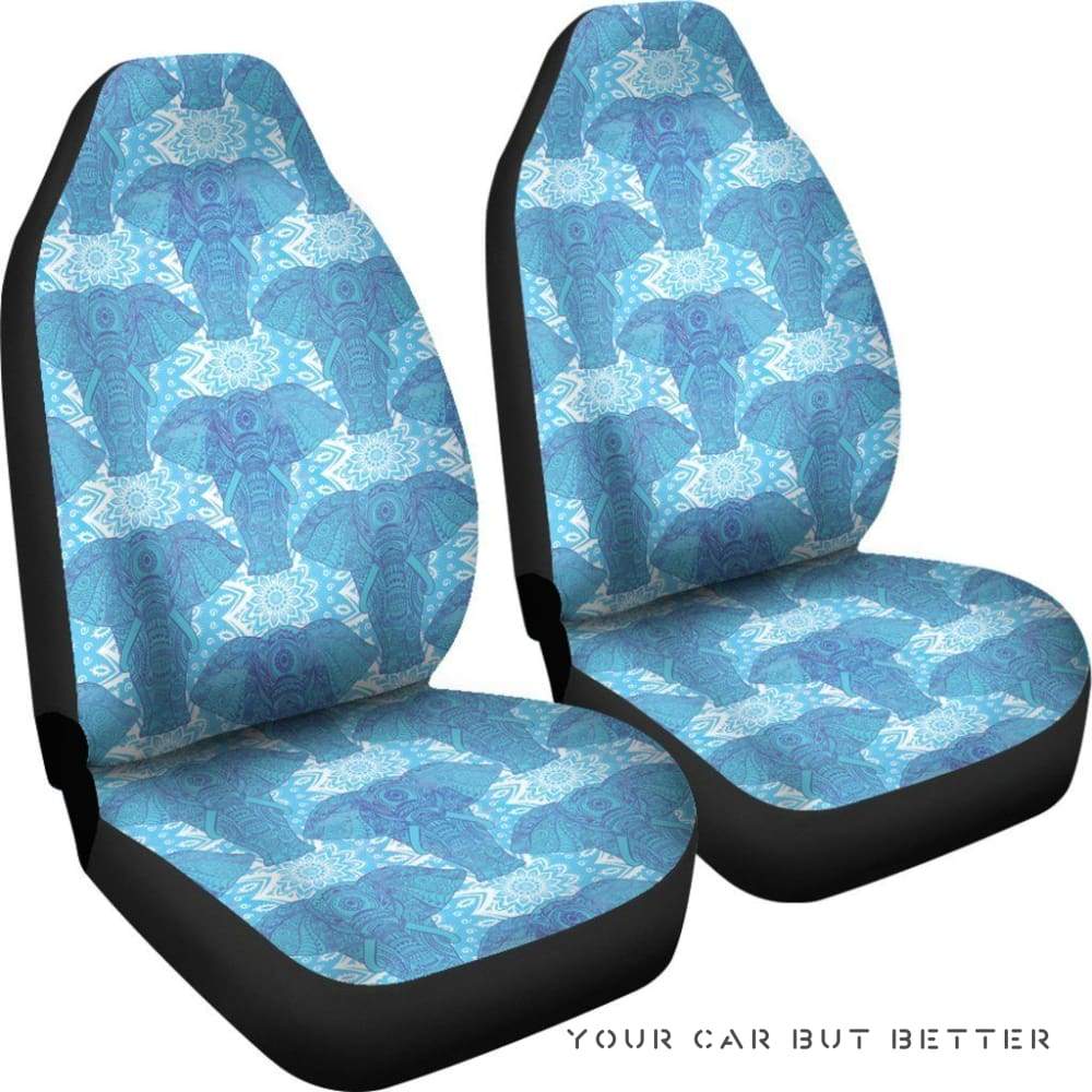 Blue Mandala Elephant Car Seat Covers 232205