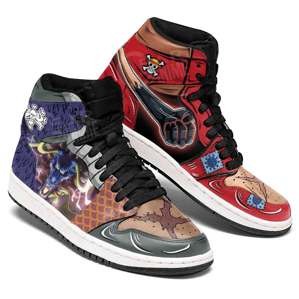 Luffy And Kaido Sneakers Custom One Piece Anime Shoes – New York Nice Gift