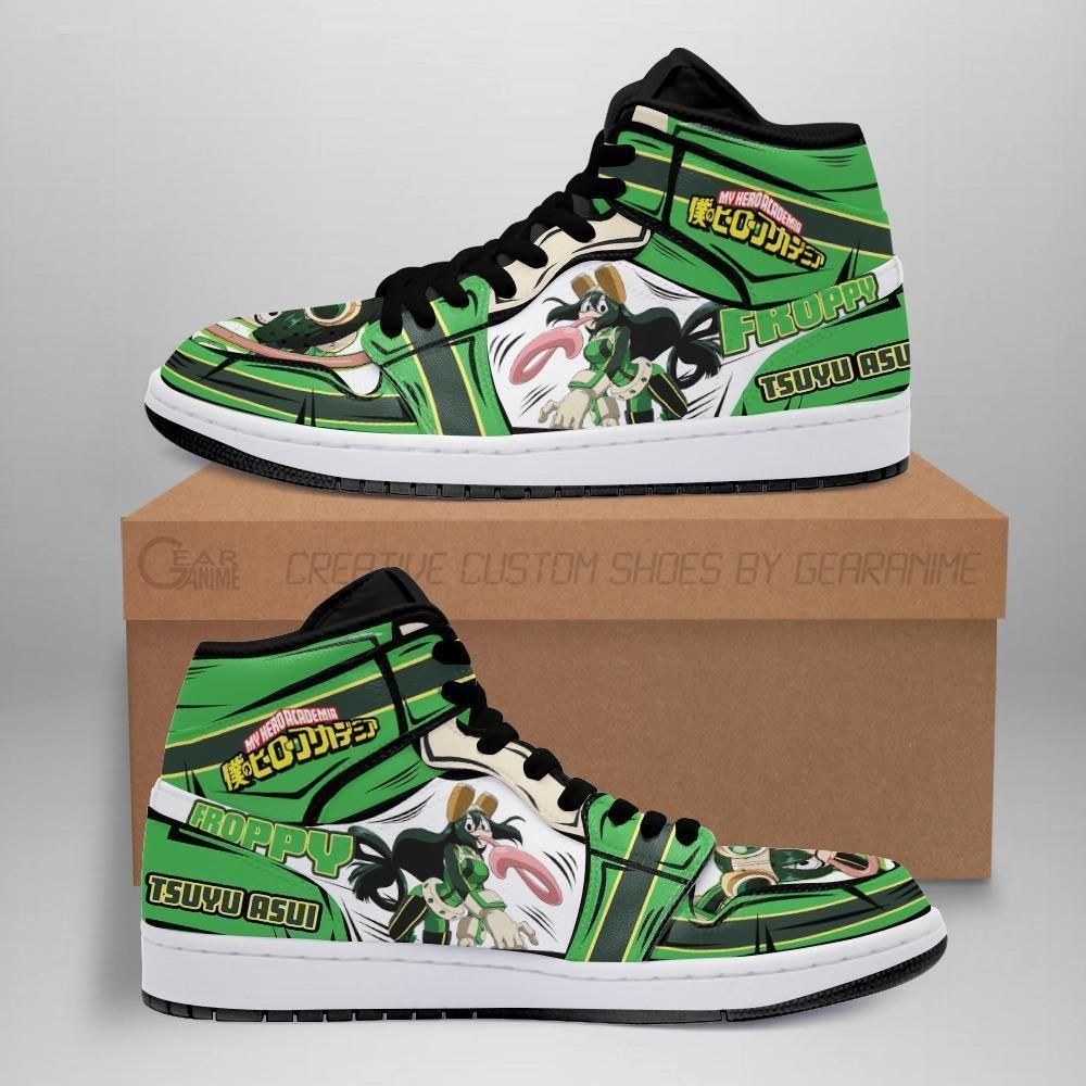 Tsuyu Asui Sneakers Custom Anime My Hero Academia Froppy Shoes Unisex Men Women