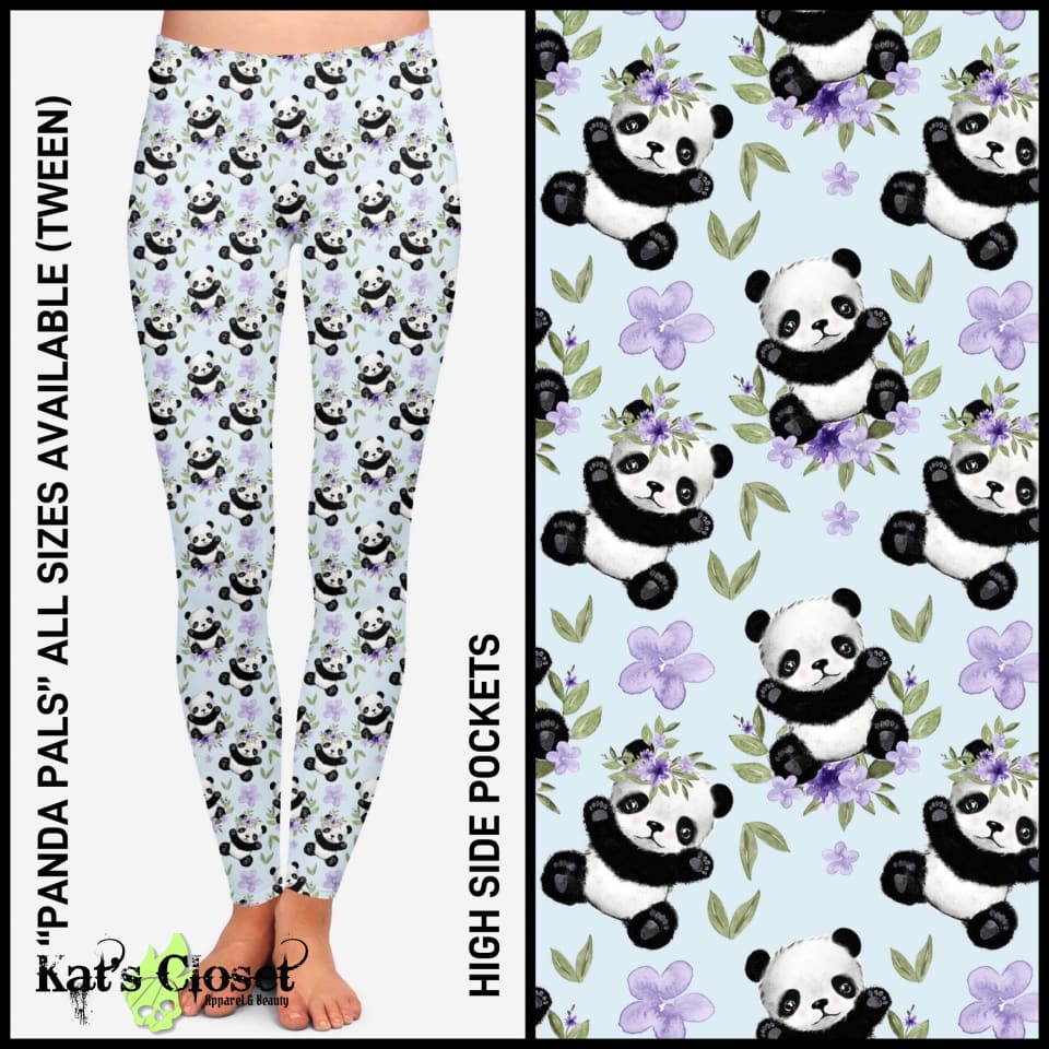 Panda Pals Leggings W/Pockets