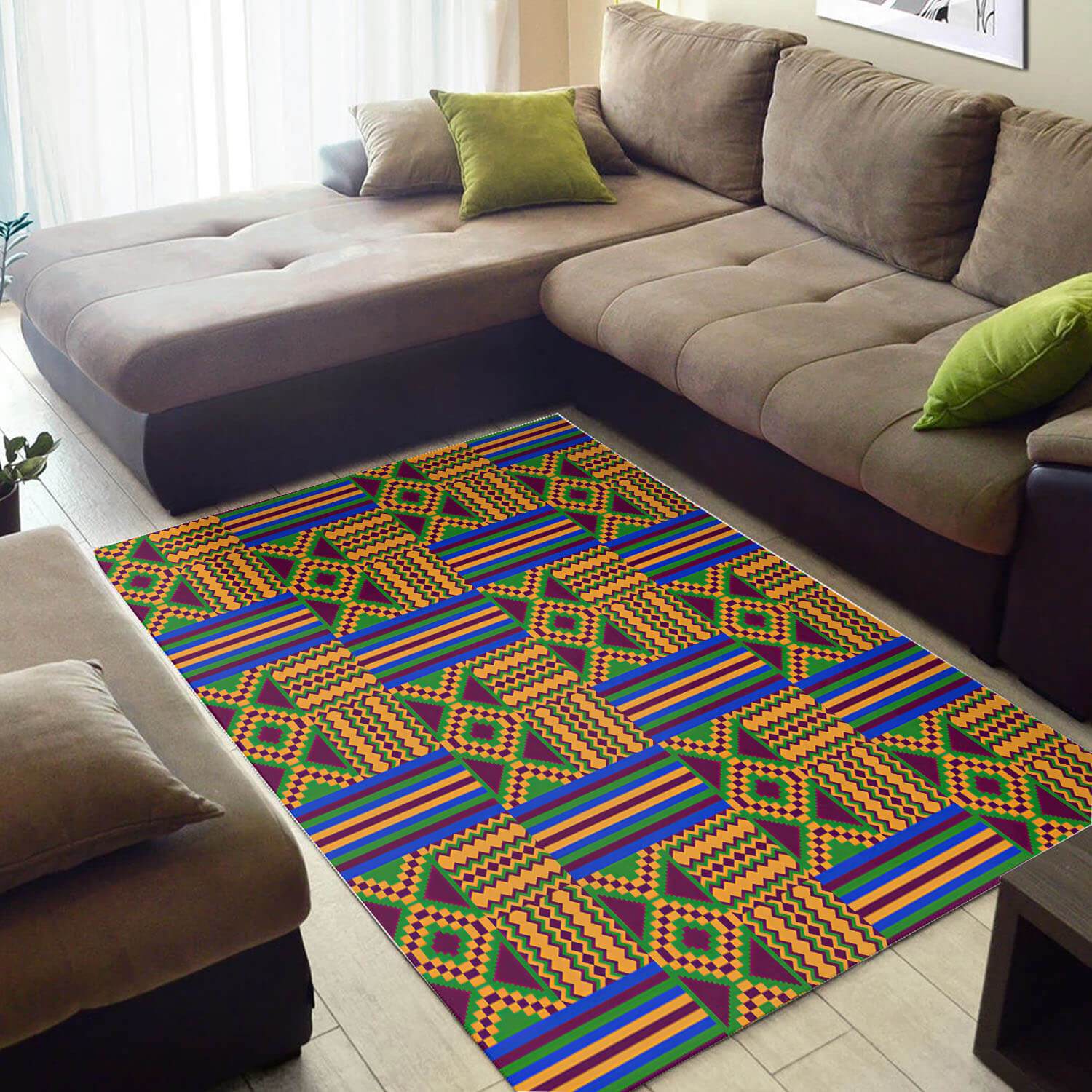 Trendy African Rug Cute African Inspired Afrocentric Art African Themed Rugs African Style Decor WBG3533