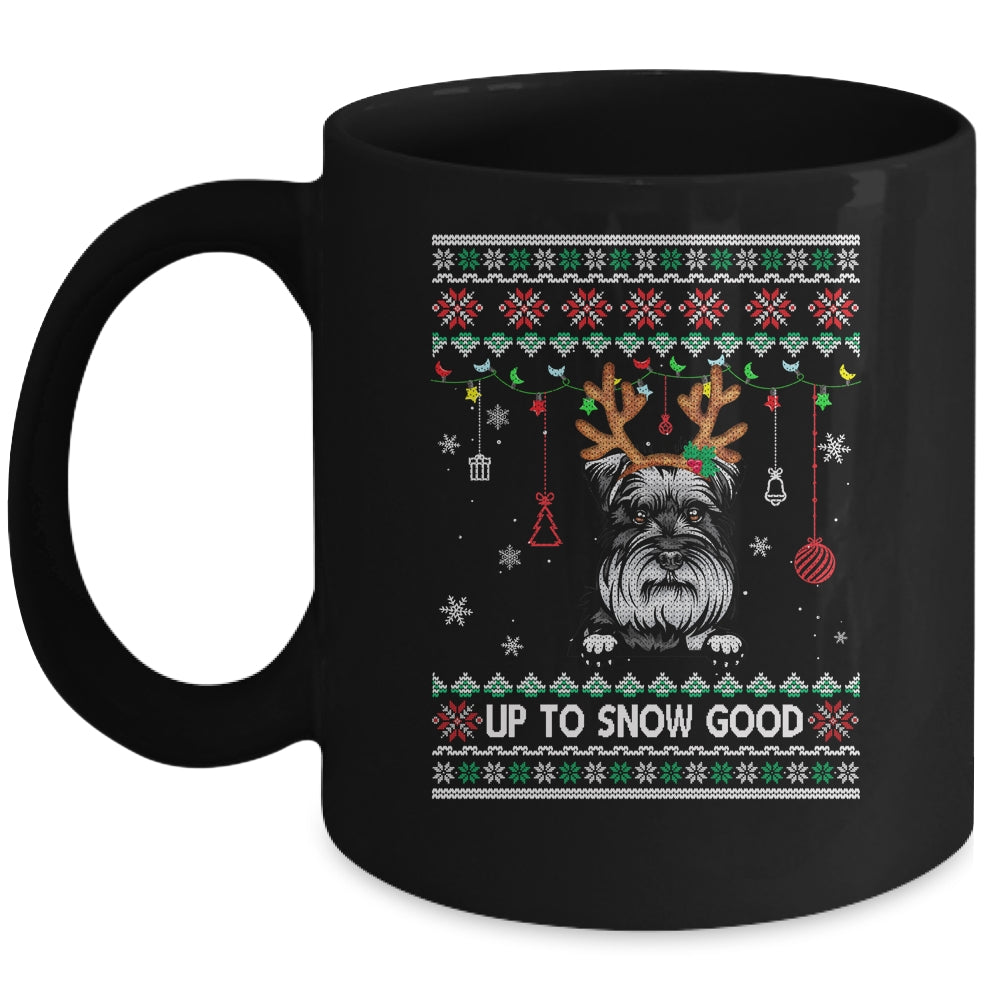 Schnauzer Dog Reindeer Ugly Christmas Xmas Mug