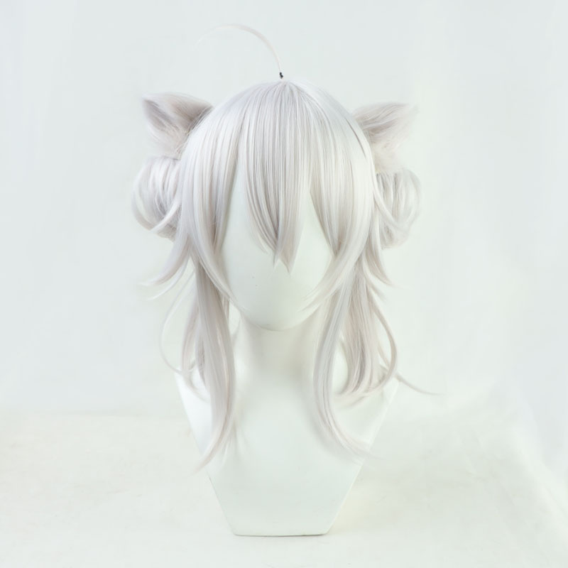 4 Types Vtuber Hololive Shishiro Botan Cosplay Wig Heat Resistant Synthetic Silver Hair Wig Hallowen Party+ Free Wig Cap alx