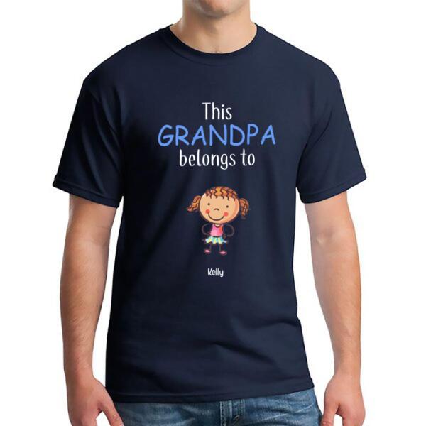 This Grandpa Belongs To – Personalized T-Shirt