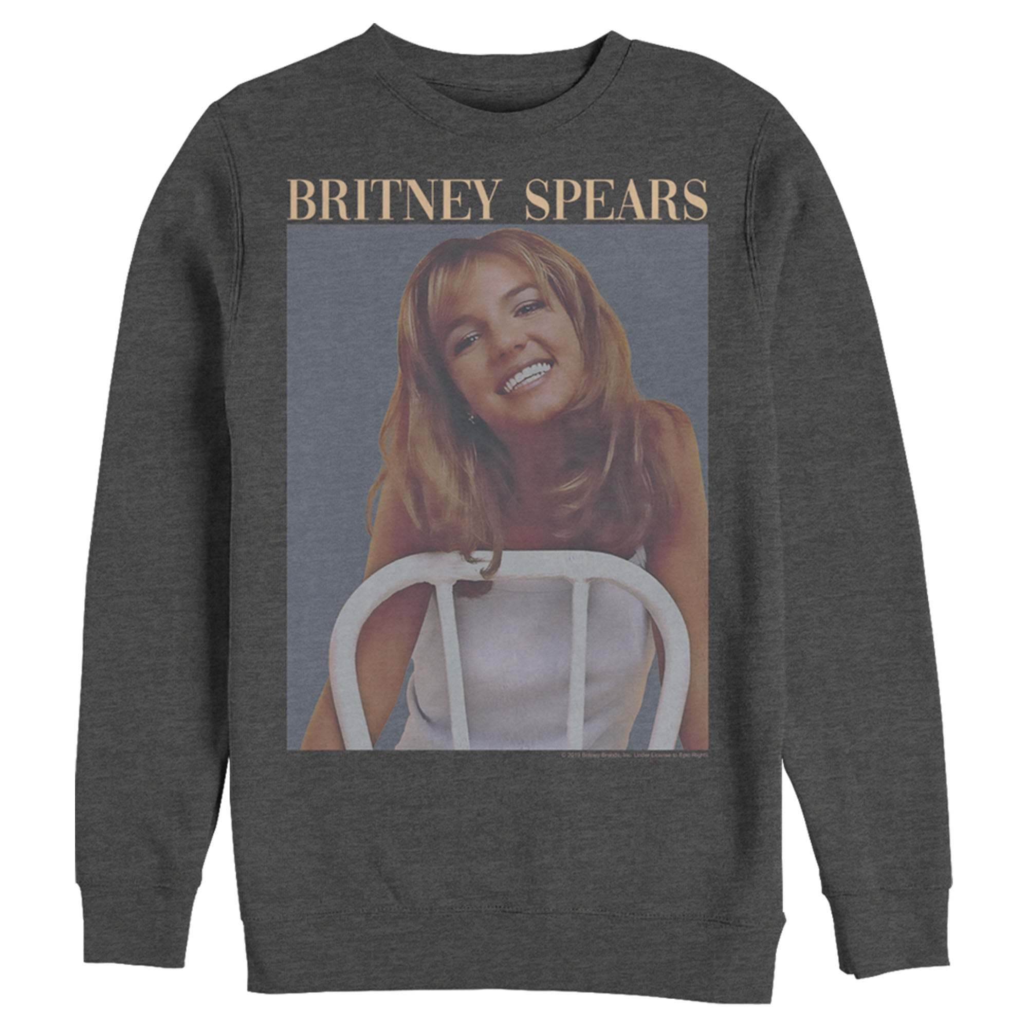 Britney Spears Men’S Faded Smile Poster  Sweatshirt