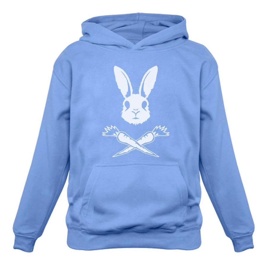 Rabbit Skull Easter Carrots Crossbones Hoodie