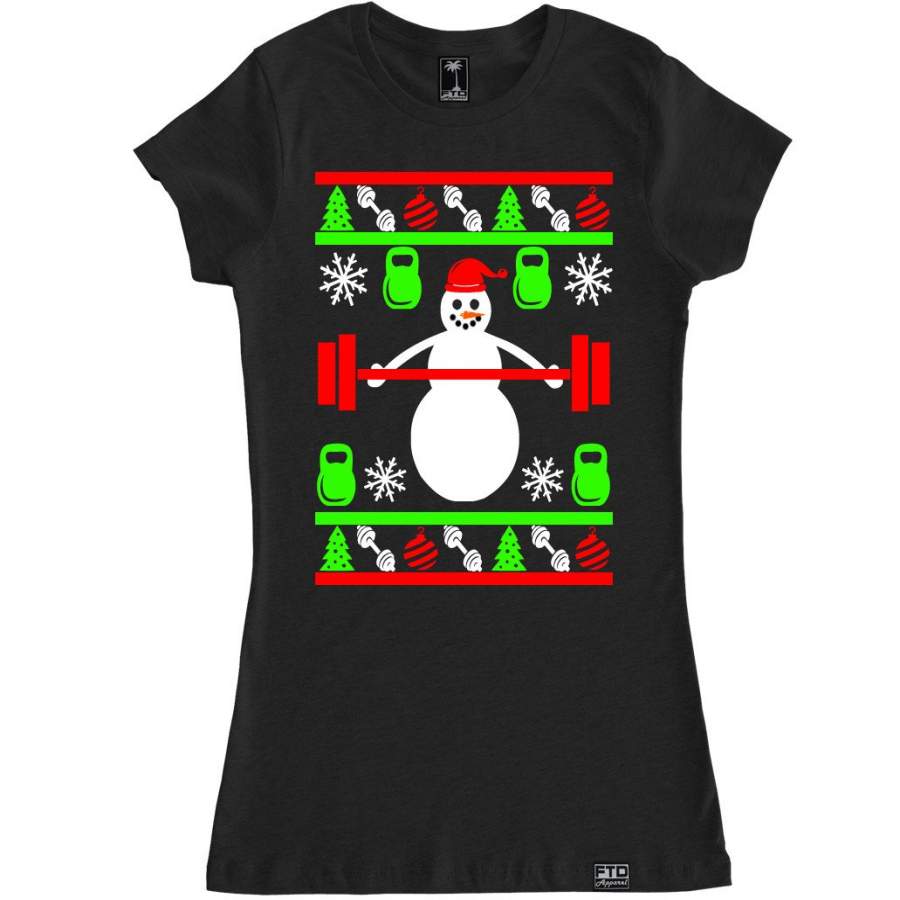 Women’s SNOWMAN UGLY CHRISTMAS T Shirt