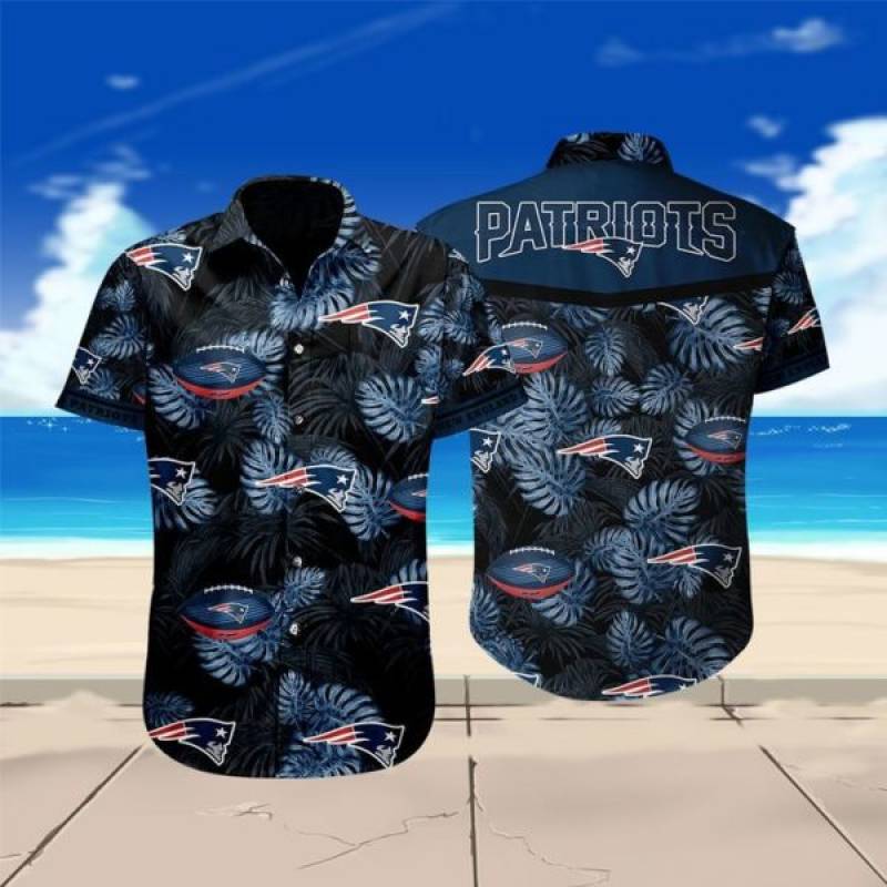 New england patriots floral hawaiian shirt – Maria