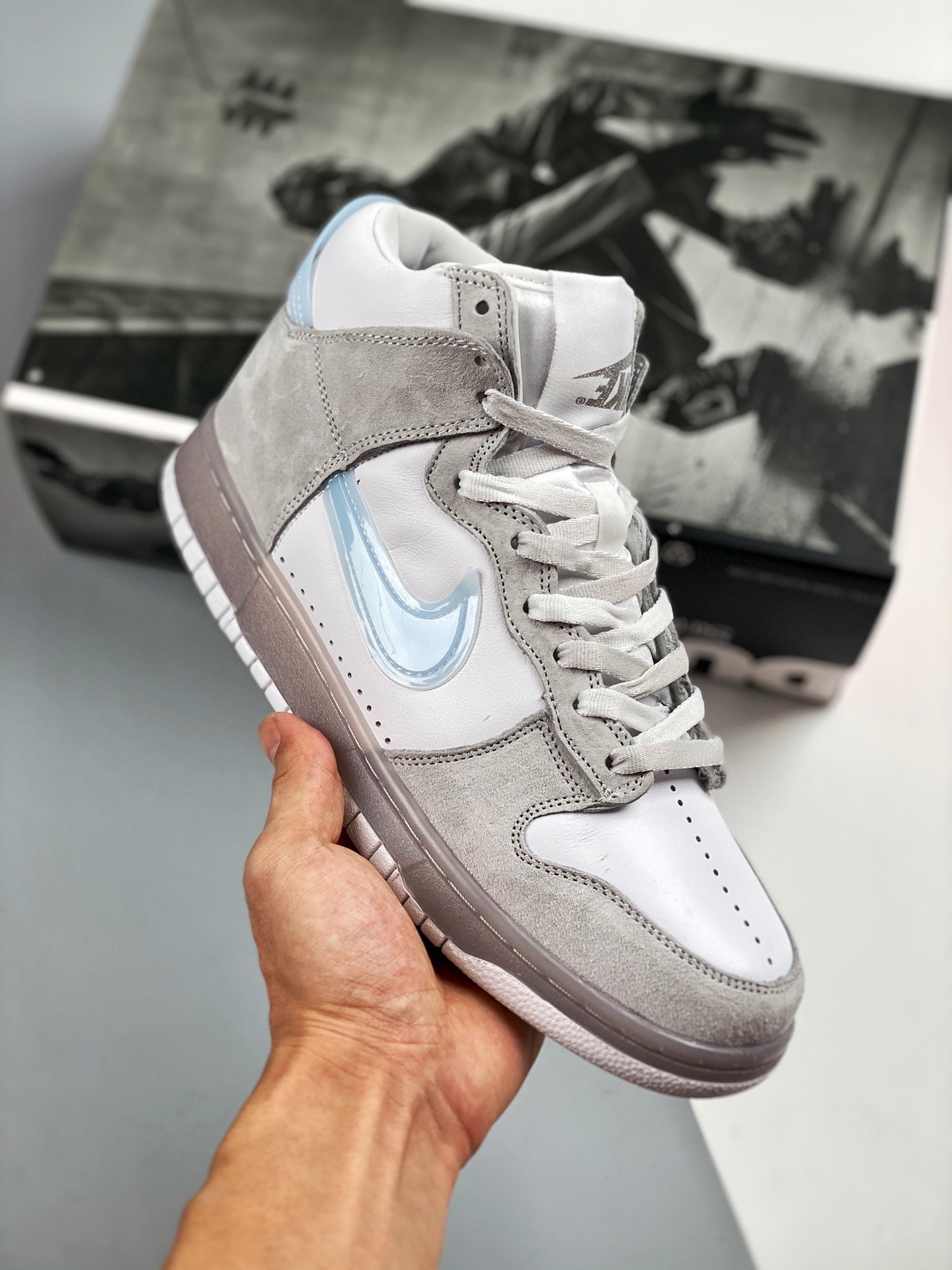 Slam Jam x Nike Dunk High White Platinum DA1639-100 5338881