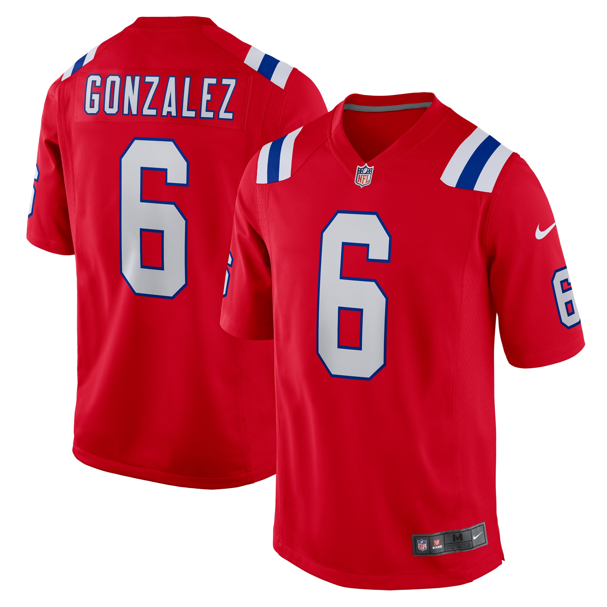 Christian Gonzalez New England Patriots Alternate Team Game Jersey – Red