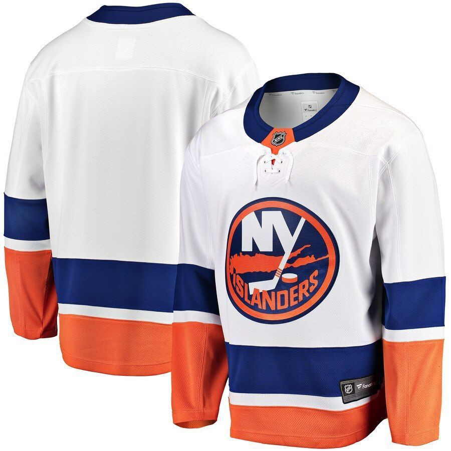 New York Islanders Fanatics Branded Breakaway Away White 3D Jersey