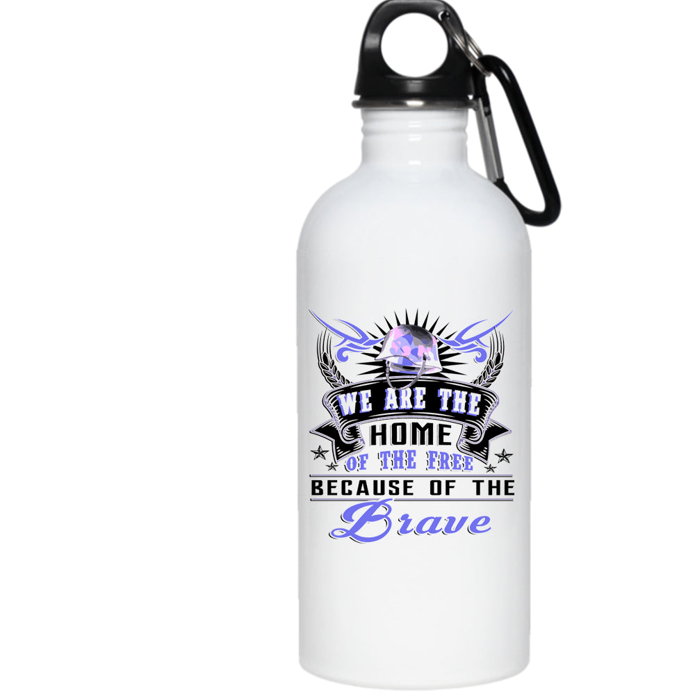 We Are The Home Of The Free 20 Oz Stainless Steel Bottle,Cool Veteran Outdoor Sports Water Bottle