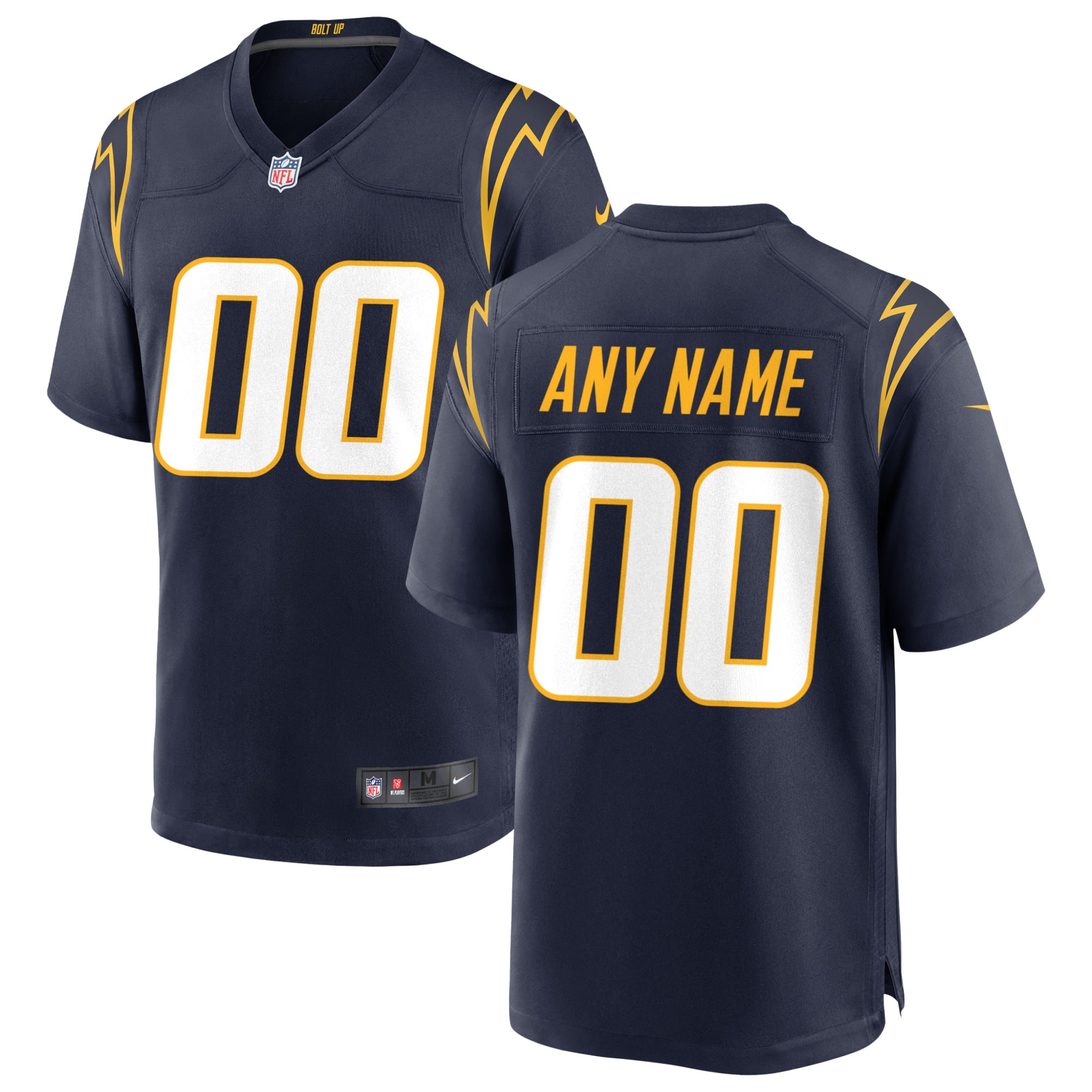 Los Angeles Chargers Alternate Custom Game Jersey – Navy