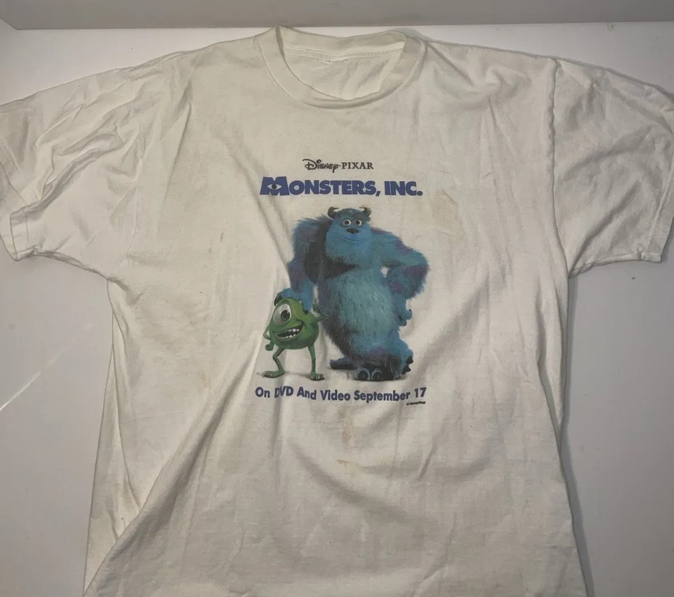 Vintage Y2K Monsters  Inc  Disney Pixar Movie Shirt Outfit