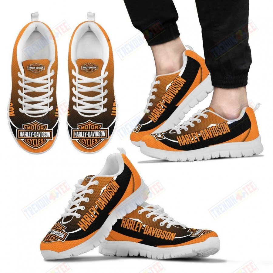 Harley Davidson Sneakers Mens Womens Motorcycle Lovers Custom Print Footwear Casual Riding Shoes TDT727