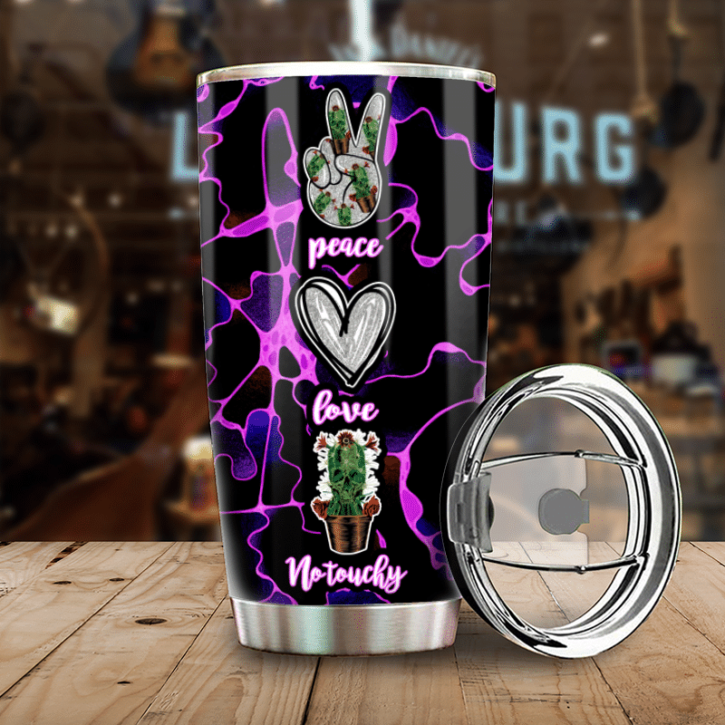 Stainless Steel Tumbler – Peace Love No Touchy HT070200