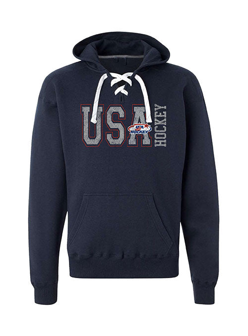 Usa Hockey Playmaker Lacer Hooded Sweatshirt – Navy