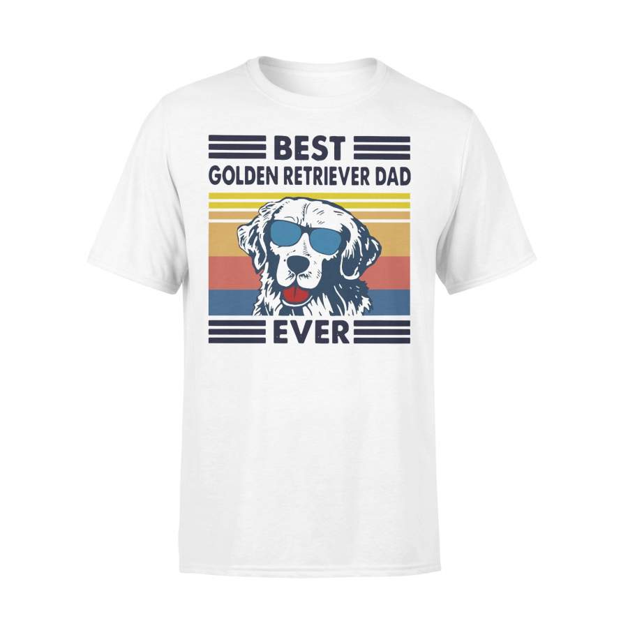 Classic Best Golden Retriever Dad Ever Vintage T-shirt