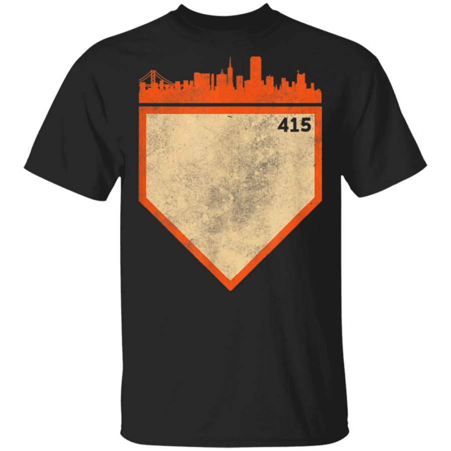 Retro San Francisco Baseball No Plate Like Home 415 TShirt