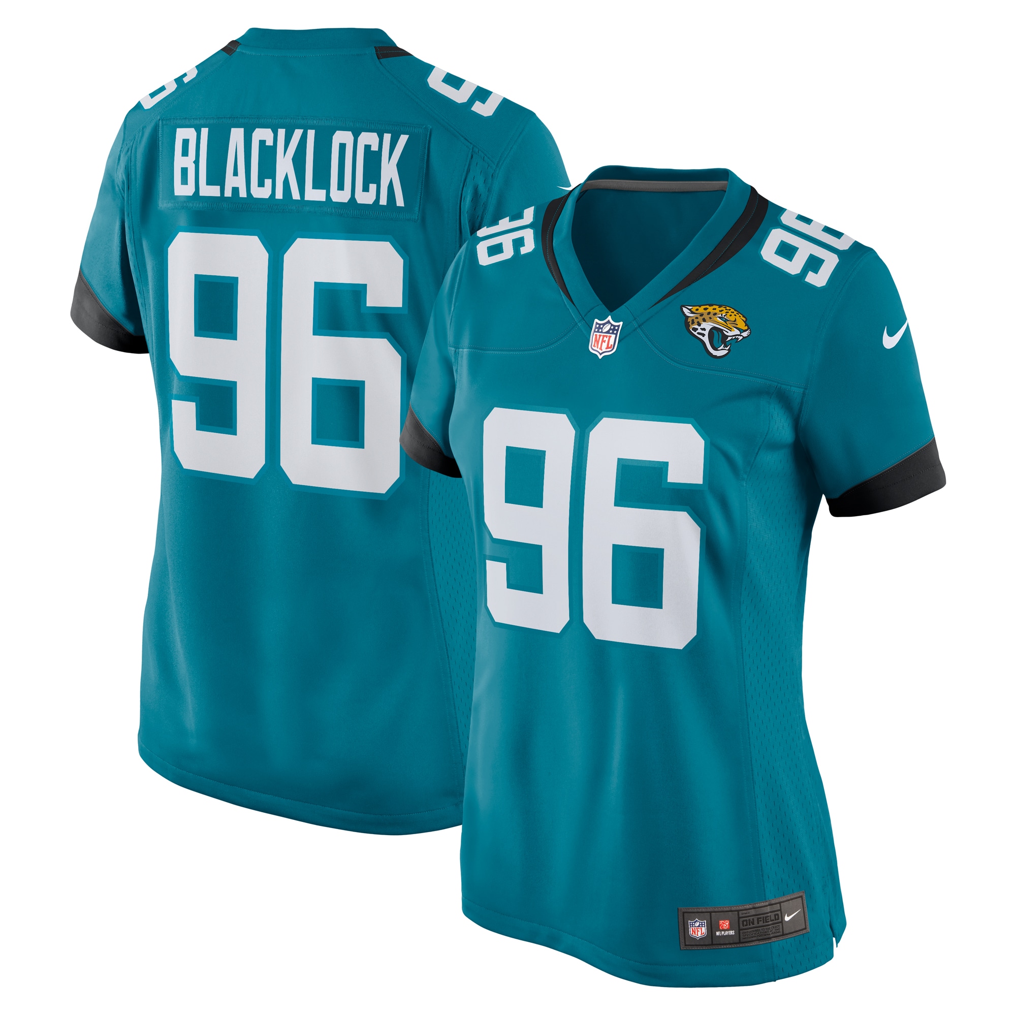 Women’s Jacksonville Jaguars Ross Blacklock  Teal Team Game Jersey