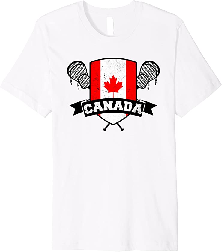 Canada Lacrosse Lacrosse Stick Vintage Retro Gift Premium T-Shirt