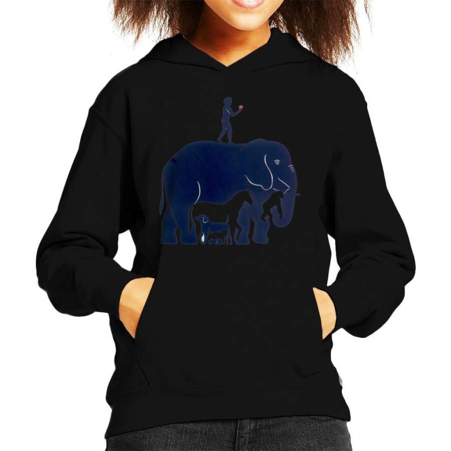 Animals Optical Illusion Kid’s Hooded Sweatshirt