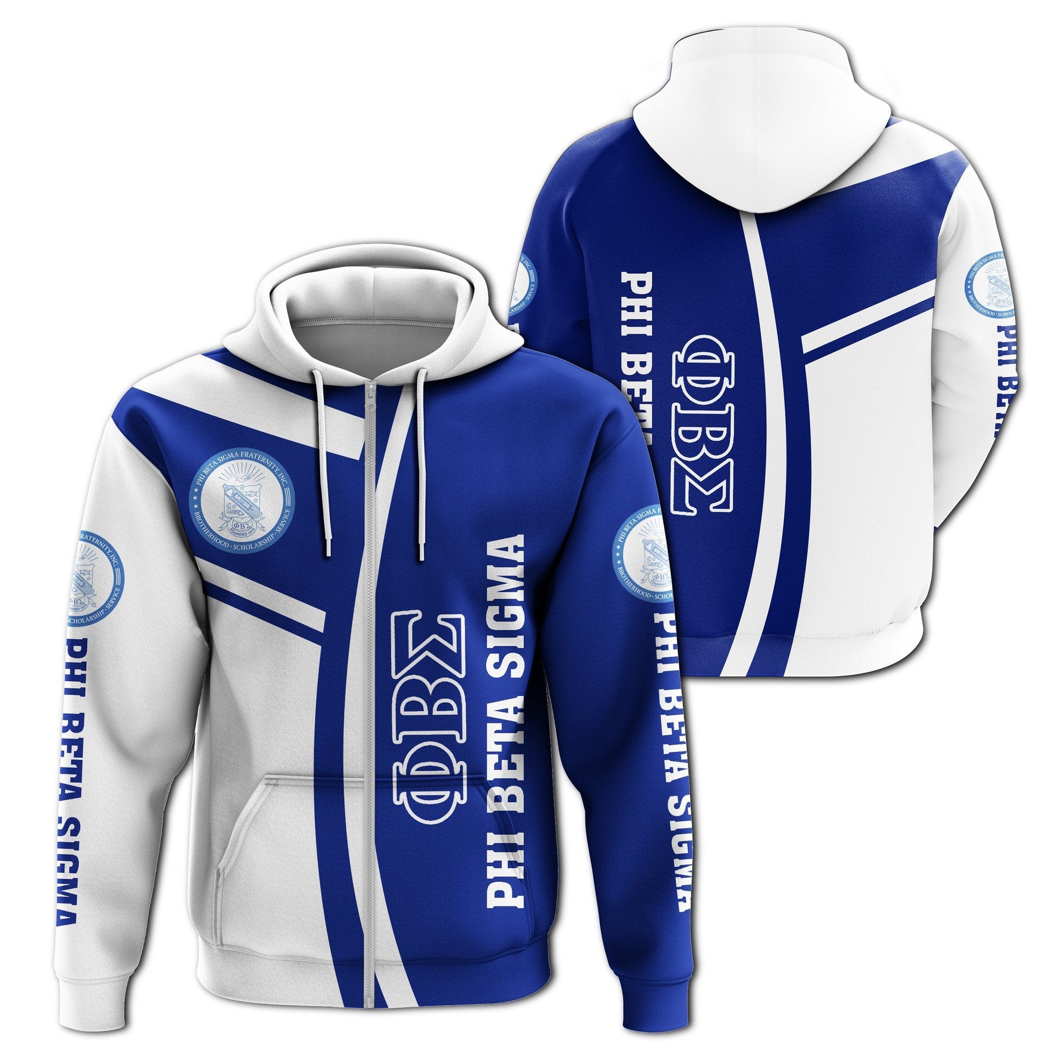 Fraternity Hoodie – Phi Beta Sigma Zip Hoodie Emg Style