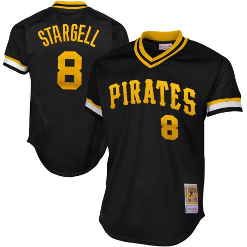 Willie Stargell Pittsburgh Pirates Mitchell & Ness 1982 Authentic Cooperstown Collection Mesh Batting Practice Jersey – Black MLB