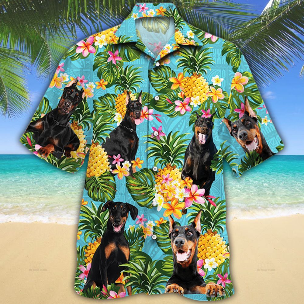 Doberman Pinscher Dog Lovers Pineapple Hawaii Shirt Ha7513