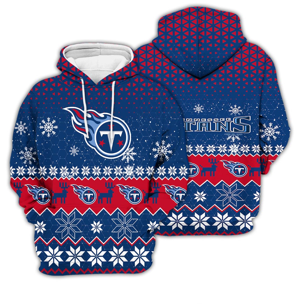 Tennessee Titans Sports Football American Ugly Christmas Sweater New Trends For Fans Club Gifts Unisex 3D Hoodie