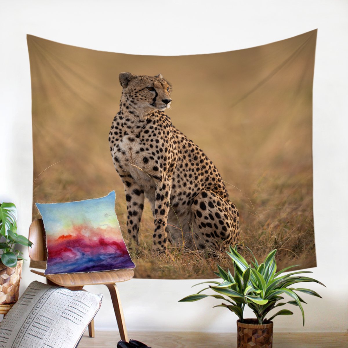 3D Leopard Sw2515 Tapestry