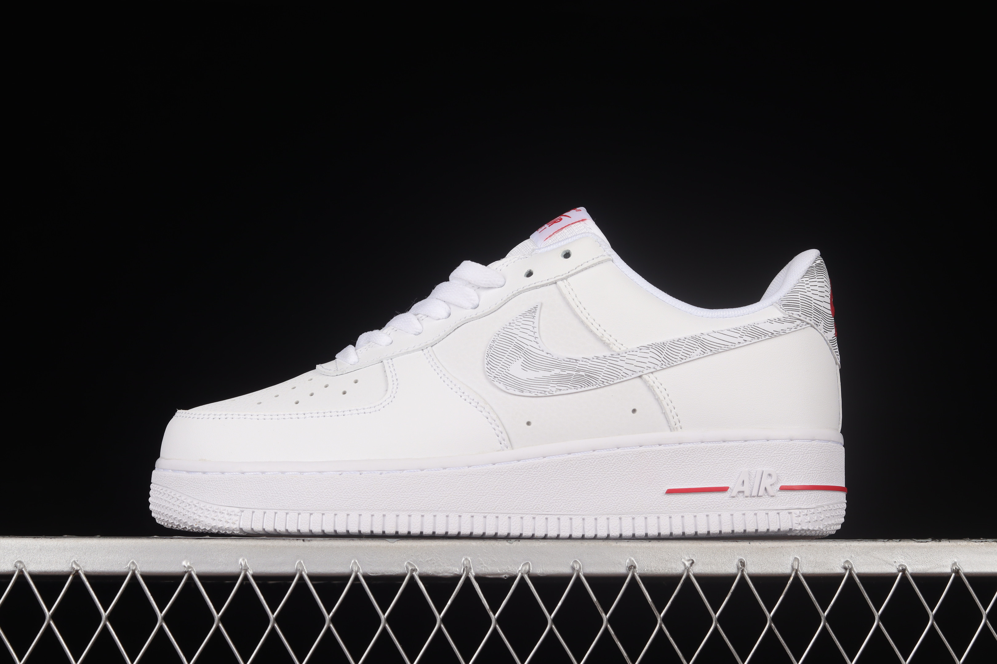 Nike Air Force 1 Low Topography Pack White University Red Shoes Sneakers SNK442329659