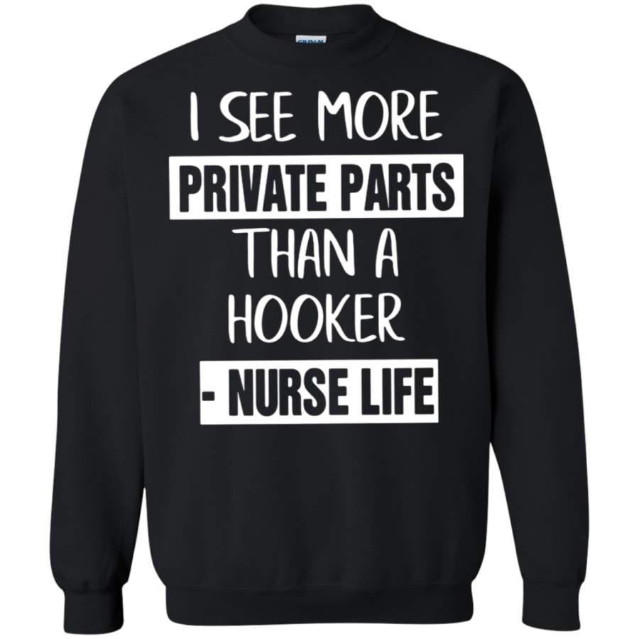 AGR i see more private parts than a hooker nurse life Sweatshirt