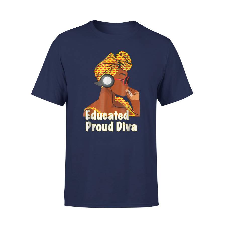 Afro Diva Juneteenth Educated Proud Black Queen Woman Premium T-shirt