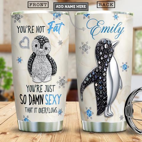 Penguin Jewelry Style Personalized Stainless Steel Tumbler, Personalized Tumblers, Tumbler Cups, Custom Tumblers