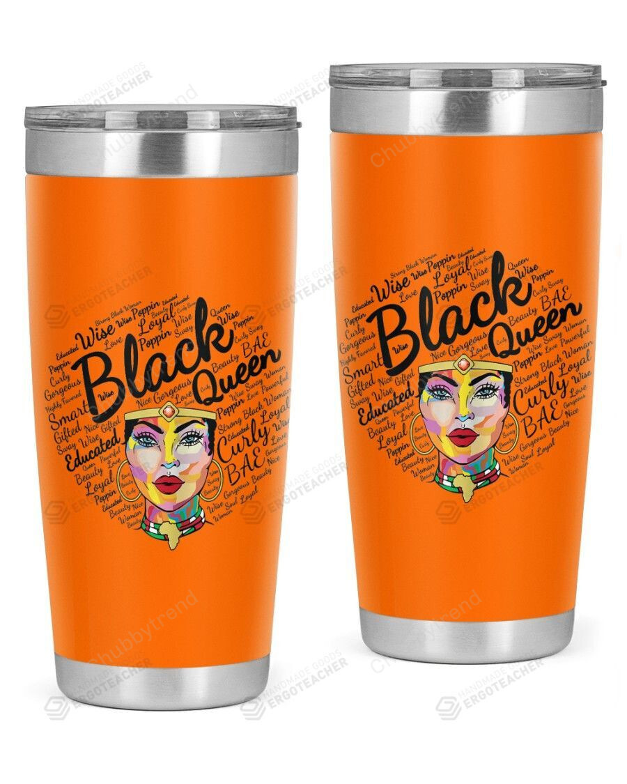 Afro American Black Queen Pride Stainless Steel Tumbler, Tumbler Cups For Coffee Or Tea, Great Gifts For Thanksgiving Birthday Christmas