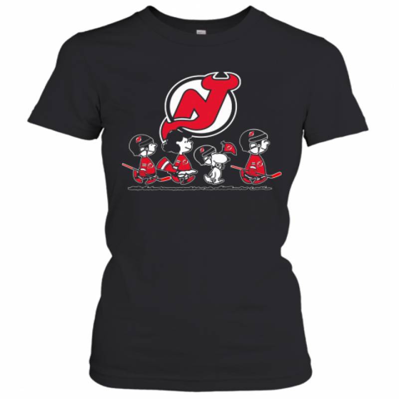 The Peanuts New Jersey Devils Hockey Logo Women's T-Shirt