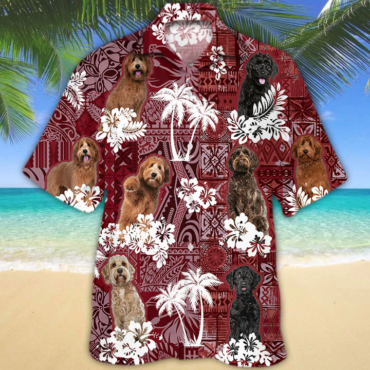 Labradoodle Red Hawaii Gift For Dog Lover Animal Summer Shirts Ha79608