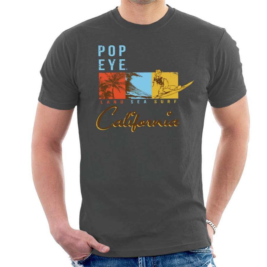 Popeye Land Sea Surf California Men’s T-Shirt