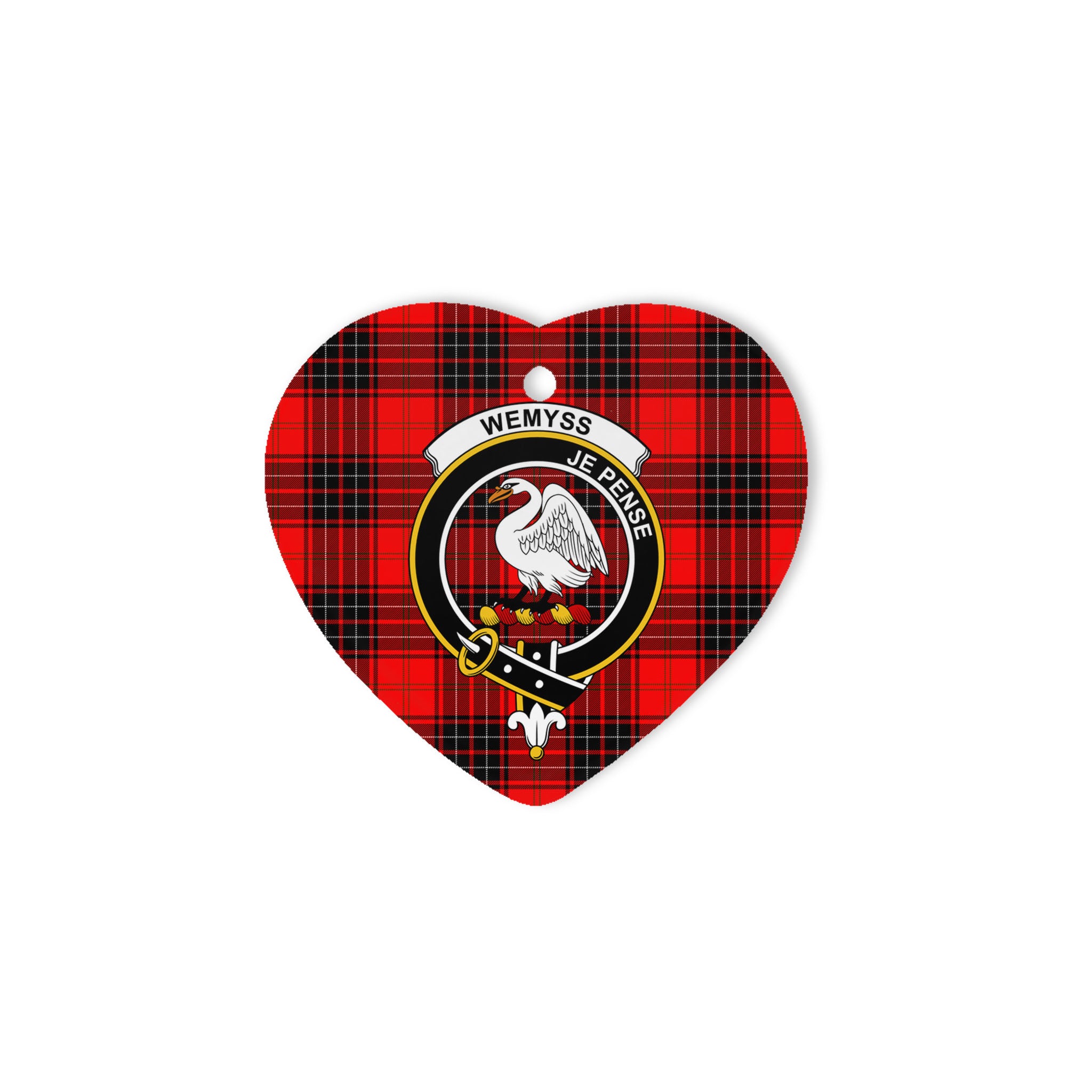 Wemyss Scottish Clan Plaid Ornament Gift. Christmas Tree Ornament Wemyss Clan Tartan Ornament Great Christmas Ornaments Gift Heart Ornament