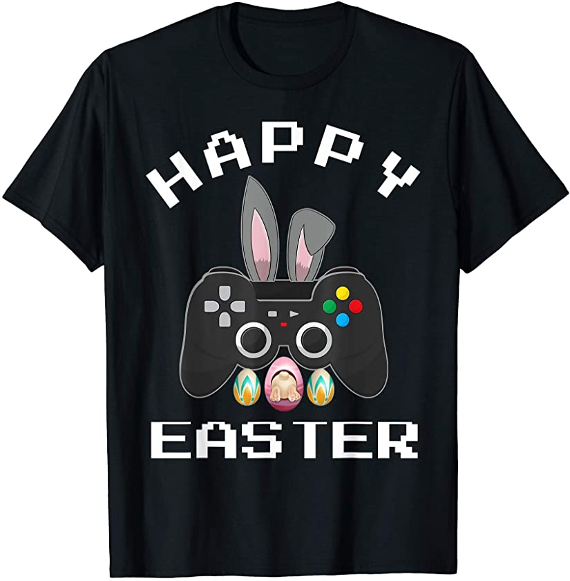 Video Game Easter Bunny Gamer Kids Boys Girls Gaming T-Shirt