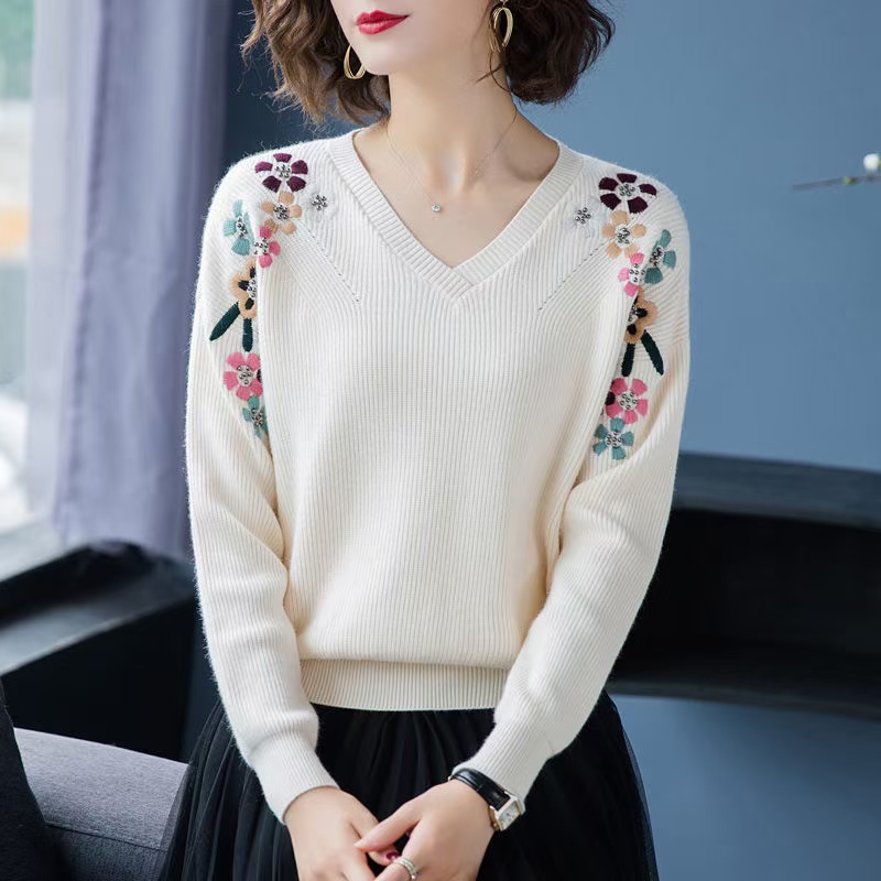 Women Striped Sweaters and Pullovers 2021 Fashion Female New Arrival Knitted Pullover Tops Loose Elegant Cotton Pull Jumper alx