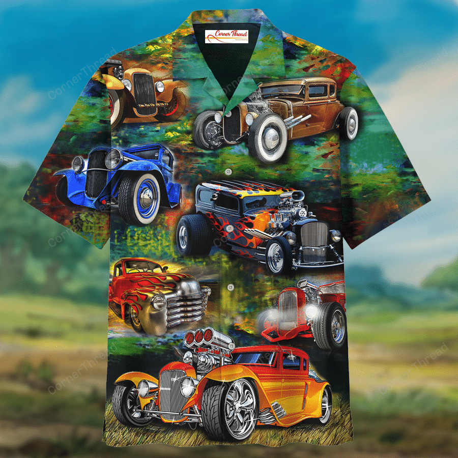 Hot Rod Car Hawaiian Shirt Ha6237