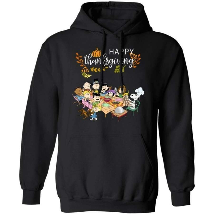 Happy Thanksgiving Snoopy And Peanuts Friends Hoodie Lovely Gift MT10