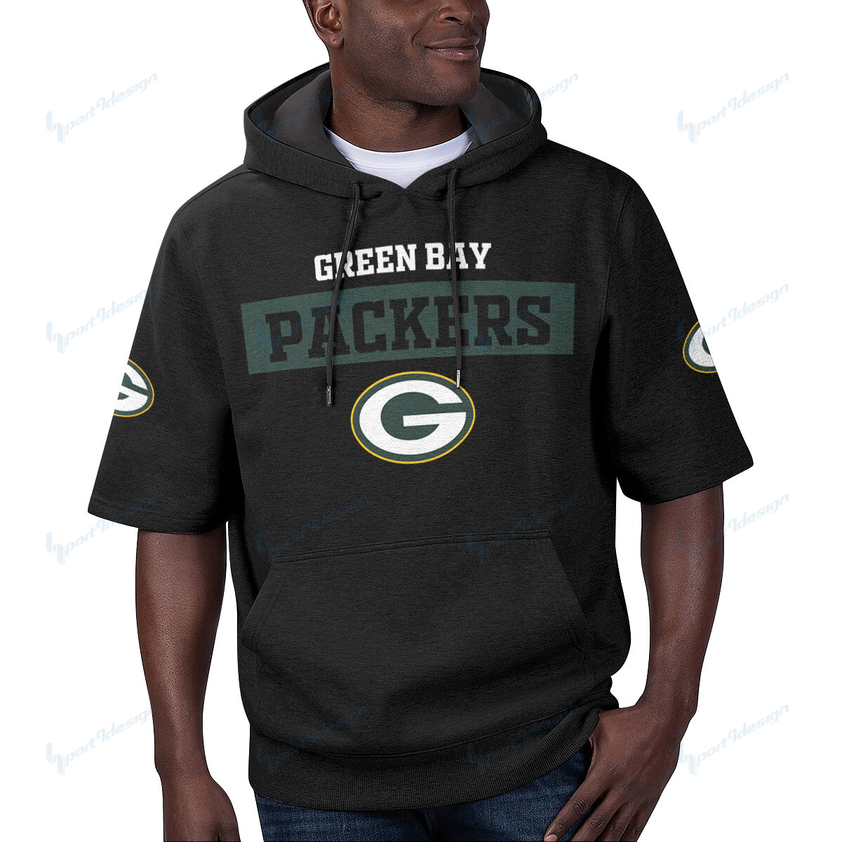 Green Bay Packers Short Sleeve Hoodie Bg09