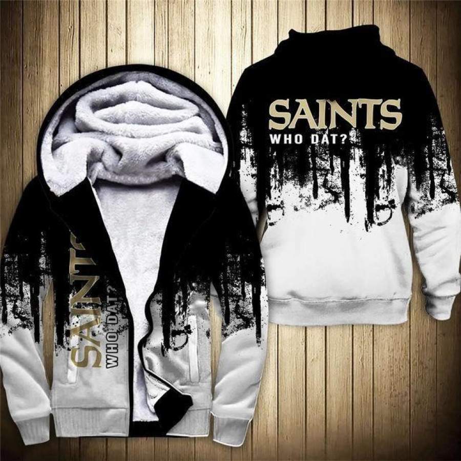 New Orleans Saints Thick Zipper Hoodie Unisex 3D All Over Print