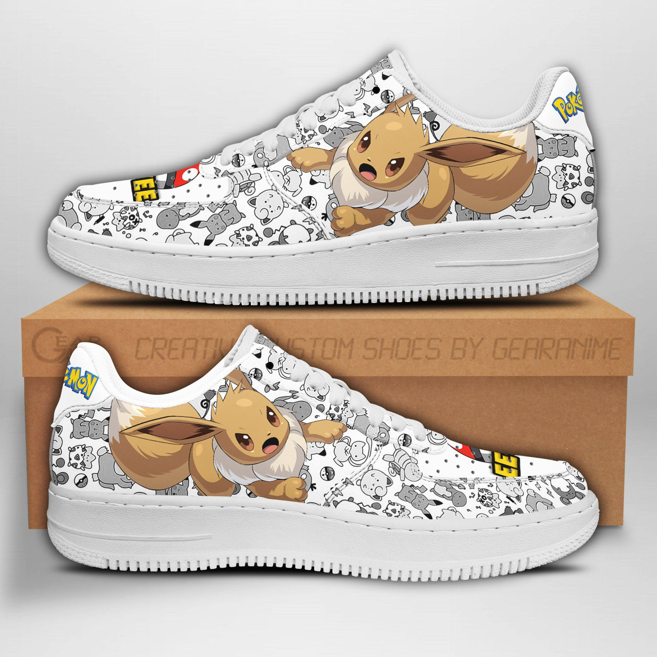 Eevee Air Sneakers Custom Anime Pokemon Shoes