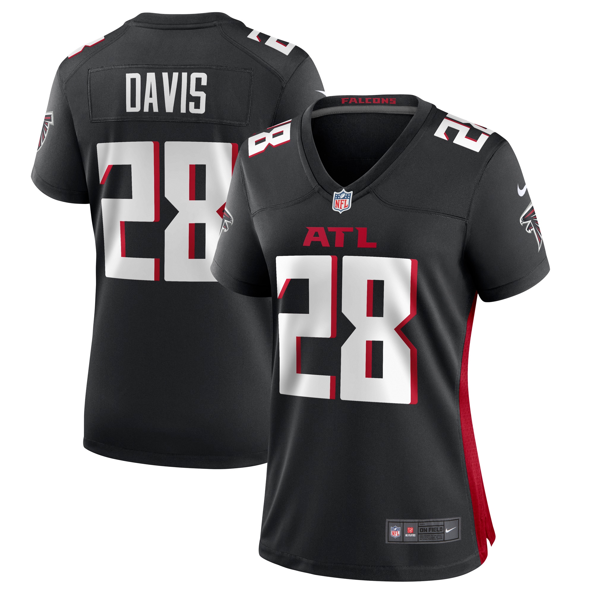 Women’s Atlanta Falcons Mike Davis Black Game Player Jersey