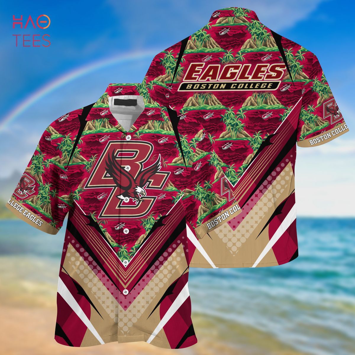 NCCA Boston College Eagles Tropical Island Trendy Hawaiian Shirt Aloha Shirt