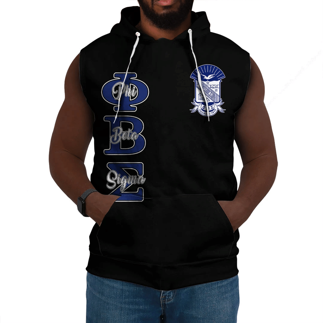 Wonderprint Hoodie Personalized Phi Beta Sigma Sleeveless Hoodie Lt10